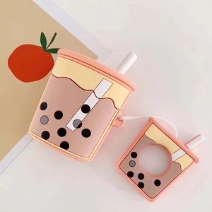 Orange boba AirPod case